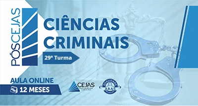 PÓS-GRADUAÇÃO em CIÊNCIAS CRIMINAIS - 29ª TURMA - 12 MESES - ONLINE