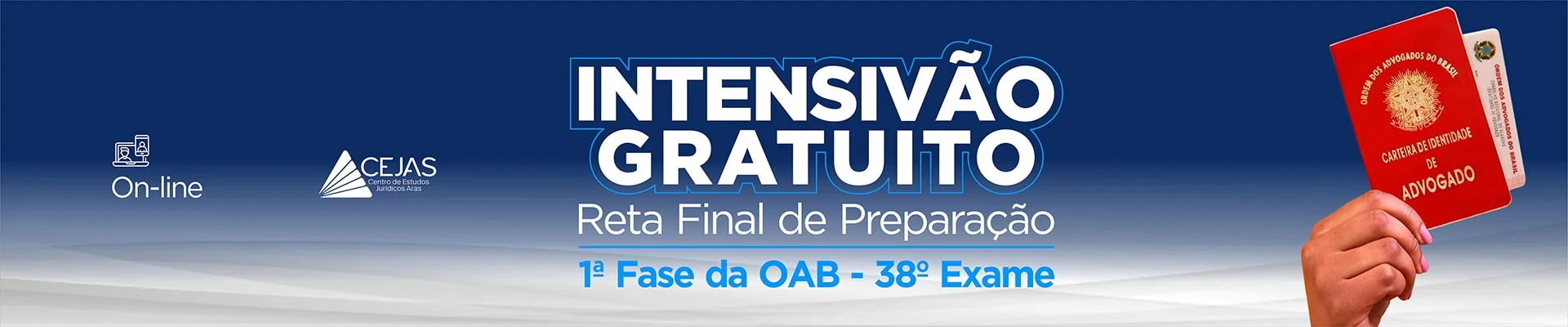 Intensivão Reta Final OAB 1ª Fase - 38° Exame - Online - Gratuito