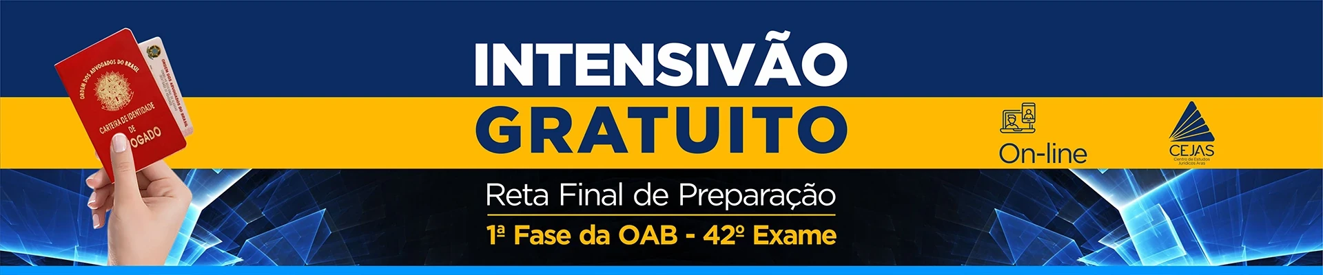 Intensivão Reta Final - OAB 1ª Fase - 42° Exame - Online GRATUITO